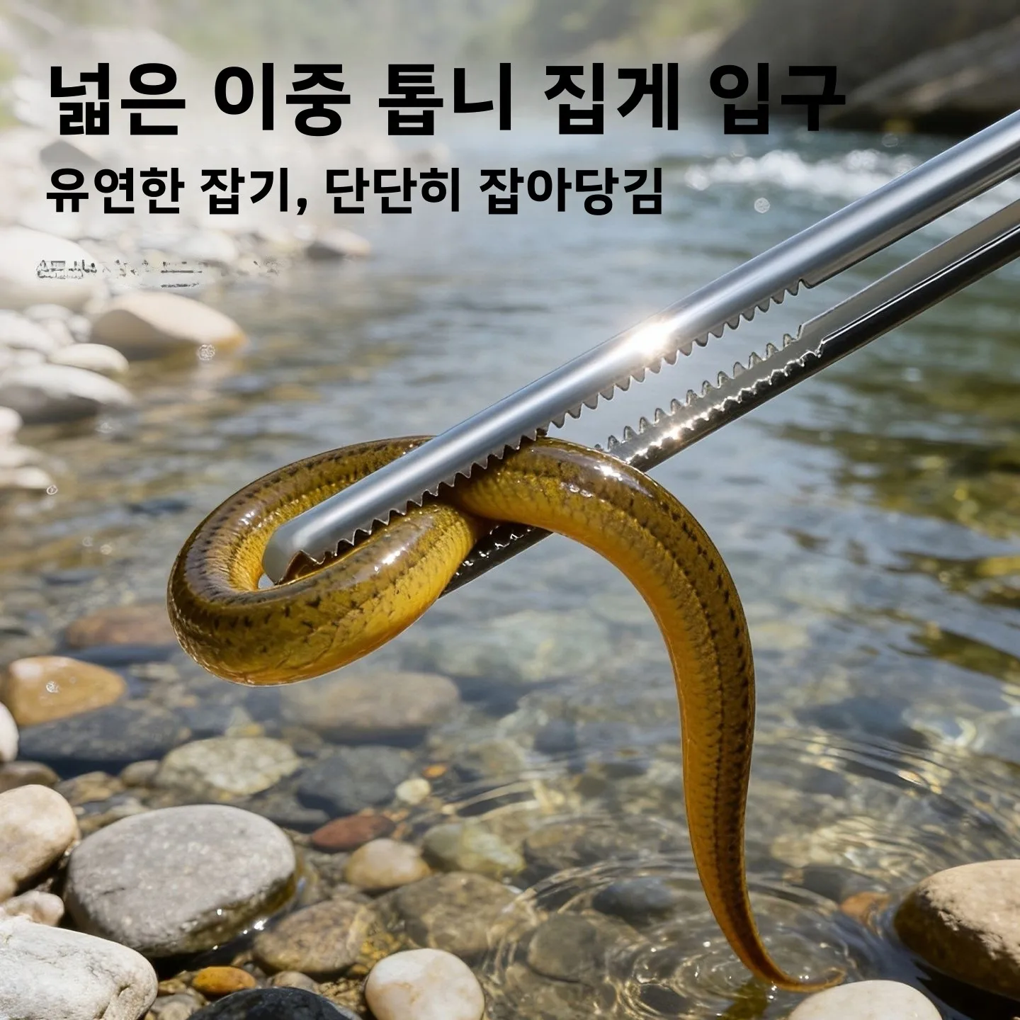 스테인레스 스틸 미끄럼 방지 물고기 클램프 게 잡이기용 머드피쉬 트랩 도구 (야외 캠핑 여행 낚시 장비 해산물 주방용)