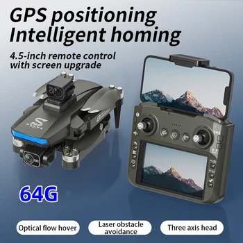 Drone professionale S19 Pro Max GPS con fotocamera 8K HD Gimbal a 3 assi 360 °   Droni RC senza spazzole FPV con touch screen per evitare ostacoli
