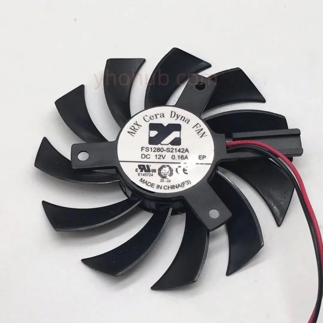 Arx Fs1280-s2142a dc 12v 0.16a Ventilador de Refrigeração do Servidor de Fios
