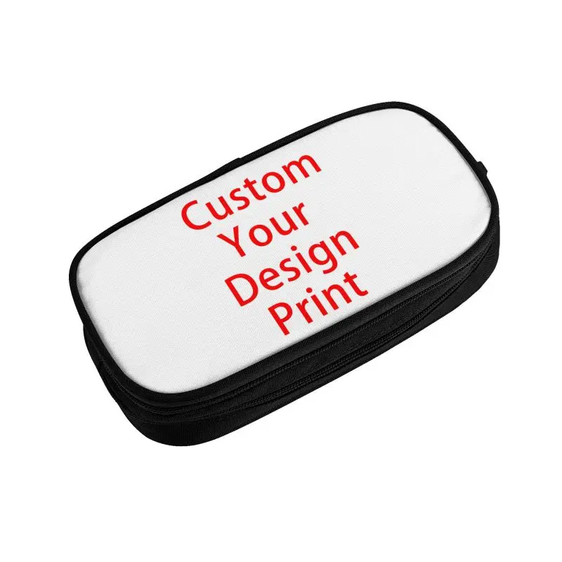 Custom Your Design Cute Pencil Case Girl Boy Large Capacity Customized Logo Printed Pencil Pouch Students Stationery 3