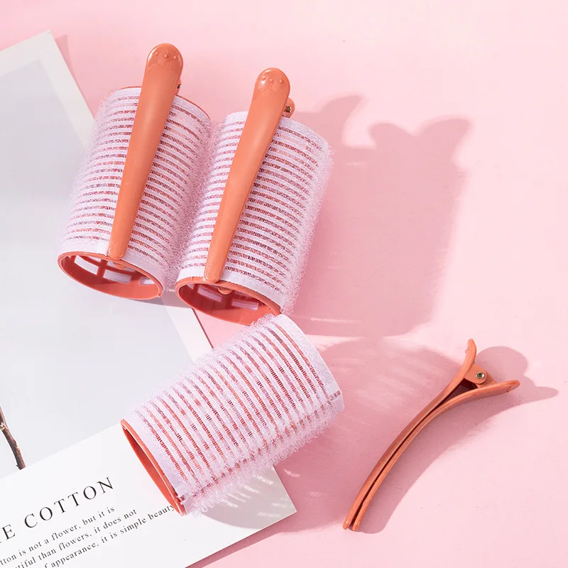 3Pcs/Lot Hair Rollers Bang Roll Curler Hair Curler Plastic Self-adhesive Curling Hairdressing Tool Girl Beauty Styling Tool hair styling tool hair curling tools