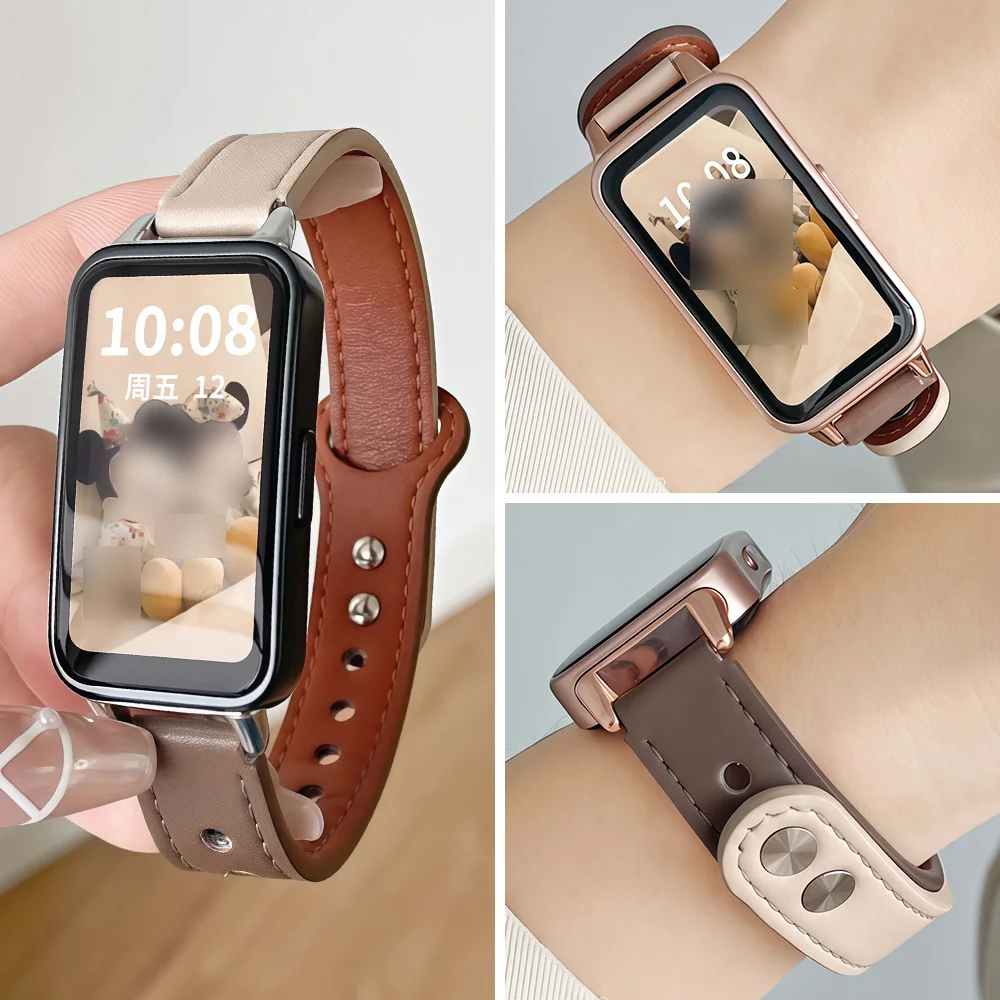 Elegant Leather Strap - Slim Women's Wristband Bracelet Smartwatch Accessory