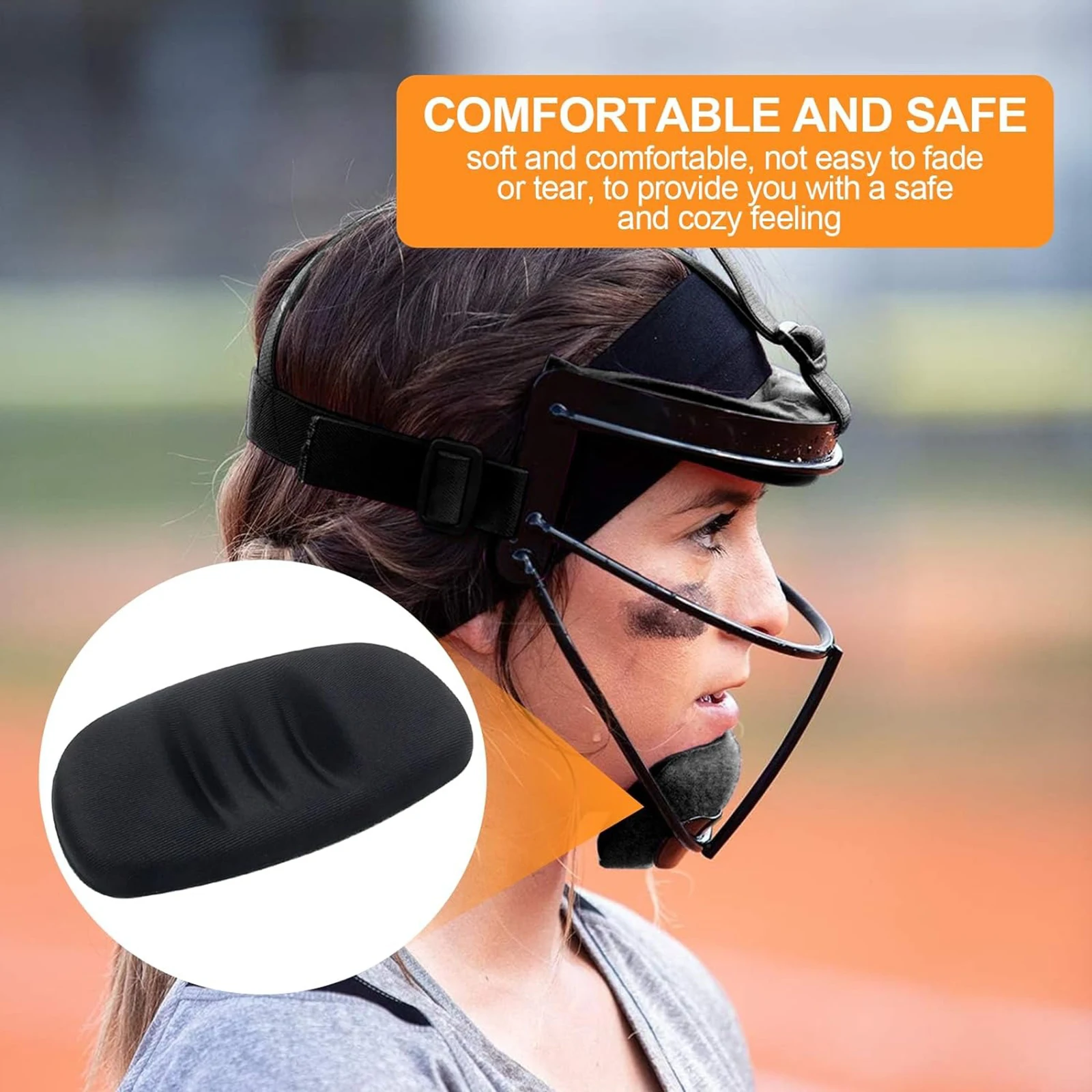 Softball Baseball Fielder's Facemask Chin Cup Padding Protective Replacement Pad Cover for Sports
