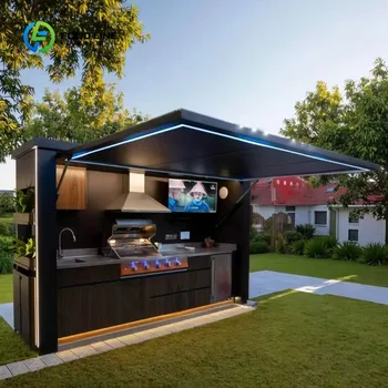 Unità di Cucina Modulari Prefabbricate per Esterni Personalizzate, Mobili da Giardino Antivibrazione