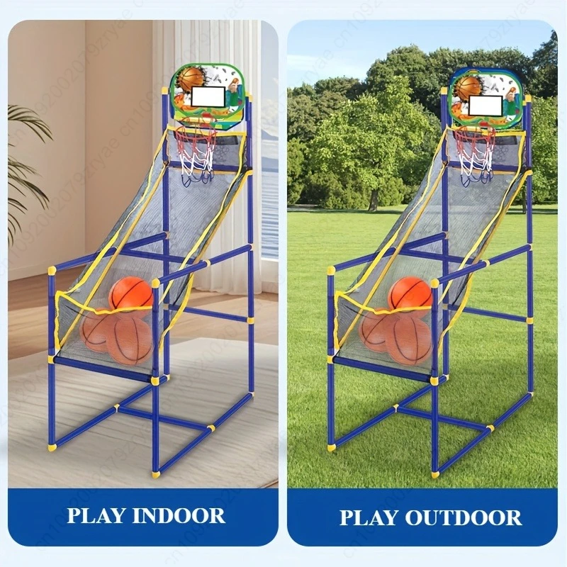 Enjoyable Arcade Basketball Game Set - Indoor/Outdoor Dual Play, Easy Setup with Pump & Balls, Ideal Holiday & Birthday Gift Set view 5