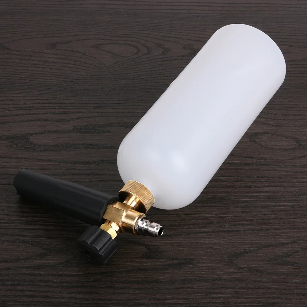 1L 자동차 세차 폼건 고압 비누 거품 분무기 (1/4 퀵 커넥터 포함) 압력 세척기용 조절 가능 세척 도구