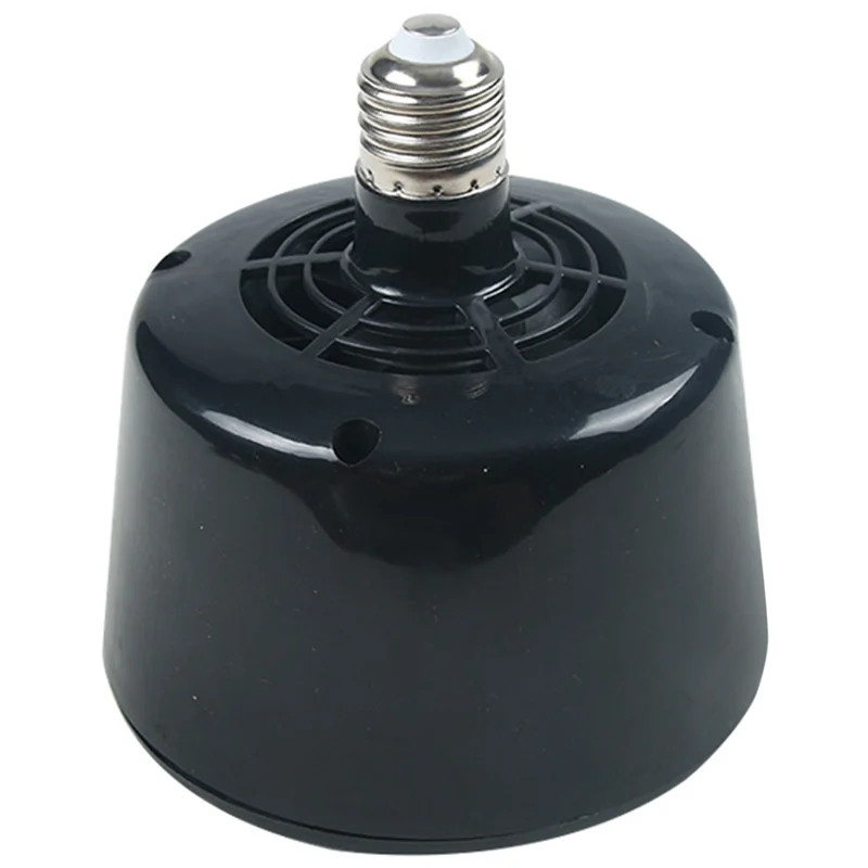 1 Piece Heating Lamp Warm Air Lamp Reptile Insulation Smart Constant Temperature For Pets Brooding (Black)