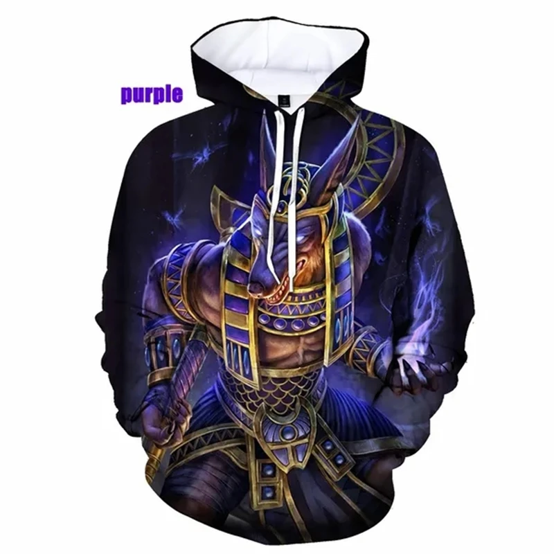 

New Fashion Egyptian Dead God Egyptian Symbol Pharaoh Anubis 3D Printed Men Women Hoodie Casual Pullover Size XS-5XL Oversized