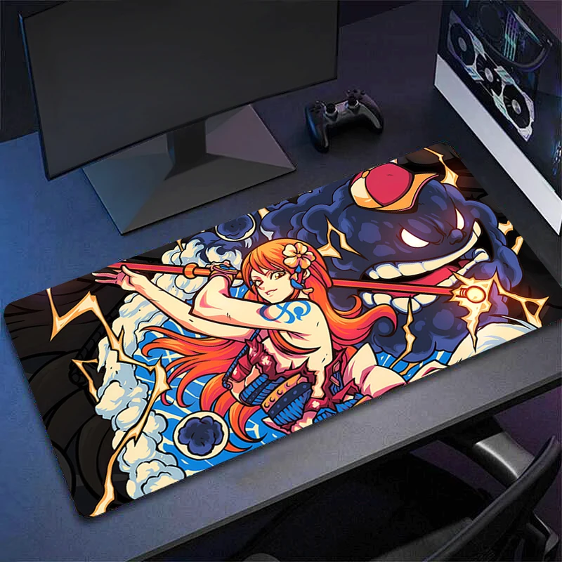 Gaming Mouse Pad O-one P-pieces Nami Custom Home Computer Keyboard Pad Desk Mats Laptop Soft Anti-slip Table Mat Big Mousepads 6