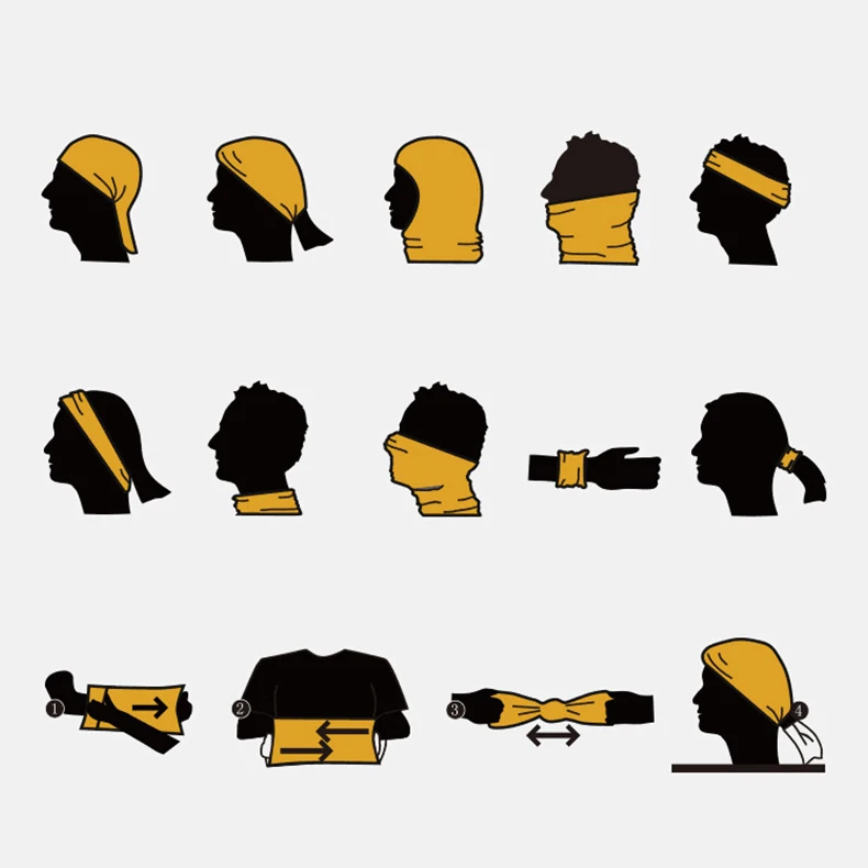 Écharpe De Camouflage En Filet - Voile Facial Multifonction, Taille 190x90 Cm, Coton