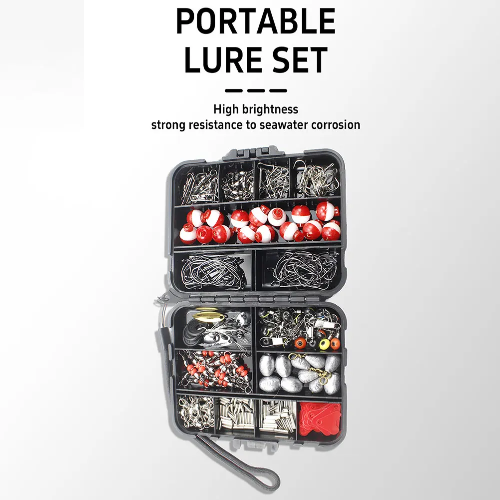 267pcs Fishing Tools Accessories Kit Set Including Box Fish Hooks Bait Parts Sinkers Fishing Accessories Kit Gifts for Men