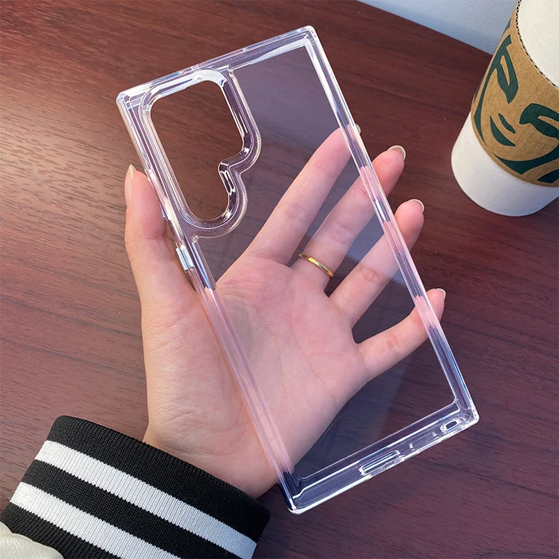 Per Samsung Galaxy S22 S23 Custodia S21 Plus Ultra Fe Z Flip 3 2 Fold Hard Anti-Knock Cover Posteriore Trasparente Antiurto Per Telefono