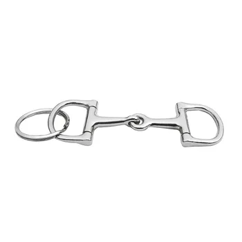 Horse Bit Key Chain Lightweight Silver/Gold Zinc Alloy Western Stirrup Keychain Key Ring Equestrian For Horse Rider Gift