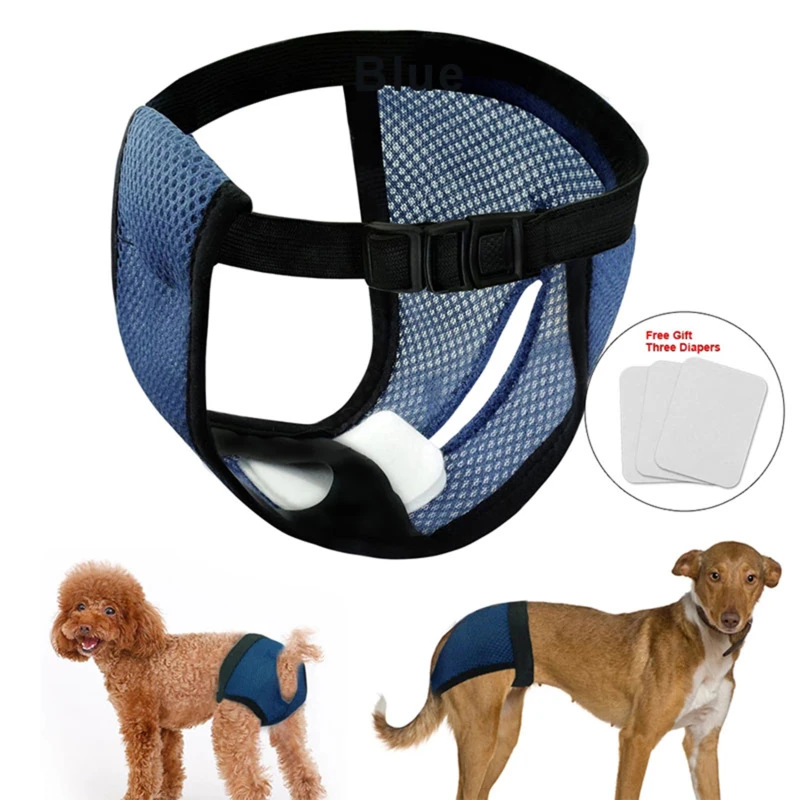 Female Dog Reusable Diapers with 3 Cotton Pads dog diapers