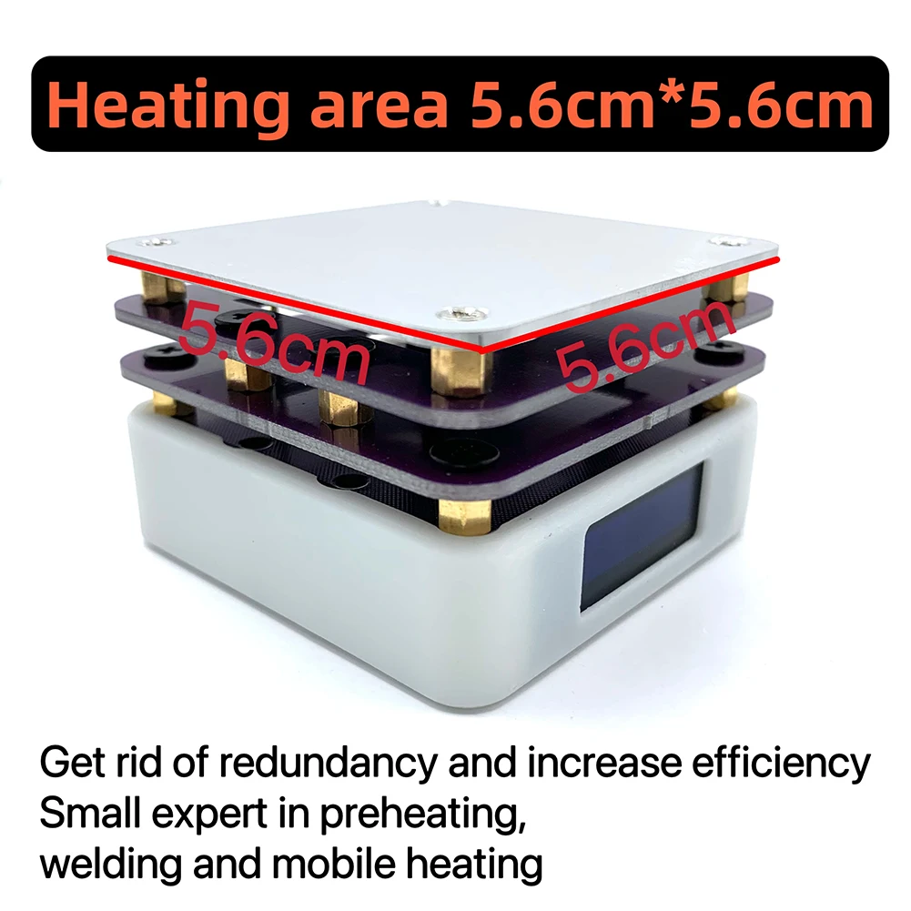 Piastra Riscaldante Per Saldatura MHP30 65W Tipo-C Con Display LED – Mini Preriscaldatore Per PCB - 4