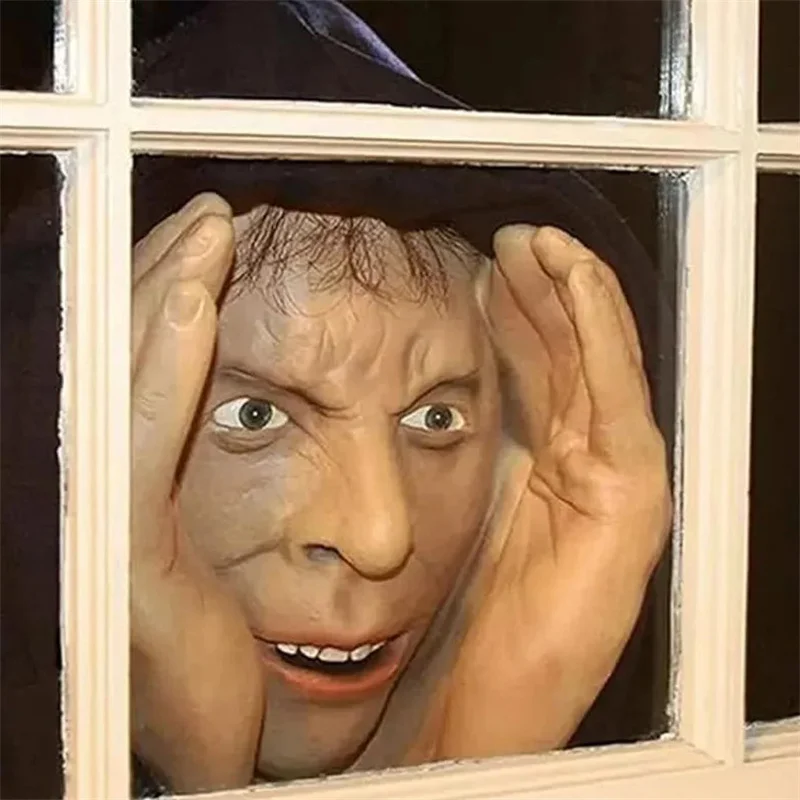 Scary Peeper Freak Halloween Decoration Scary Peeper Window Prank Indoor And Outdoor Window Stickers For Spooky House Party 3