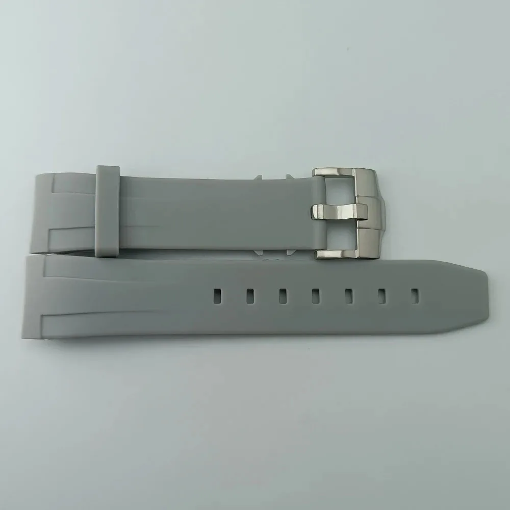 Premium Multi-Color Rubber Strap with Silver Clasp - 22mm Wide