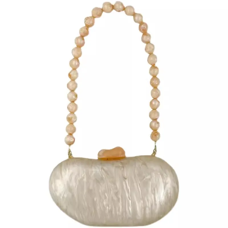 High Quality Handbags For Women Boutique Designer Luxury Acrylic Goose Egg Shell Clutch Evening Bag Wedding Party Purse