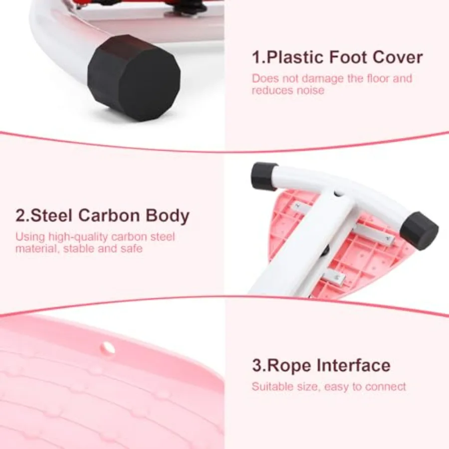 Waist Board, Noiseless Waist Machine, Adjustable Exercise Twist Board, Waist Sculptor Twist with Digital Display, 220.5 Lbs Load