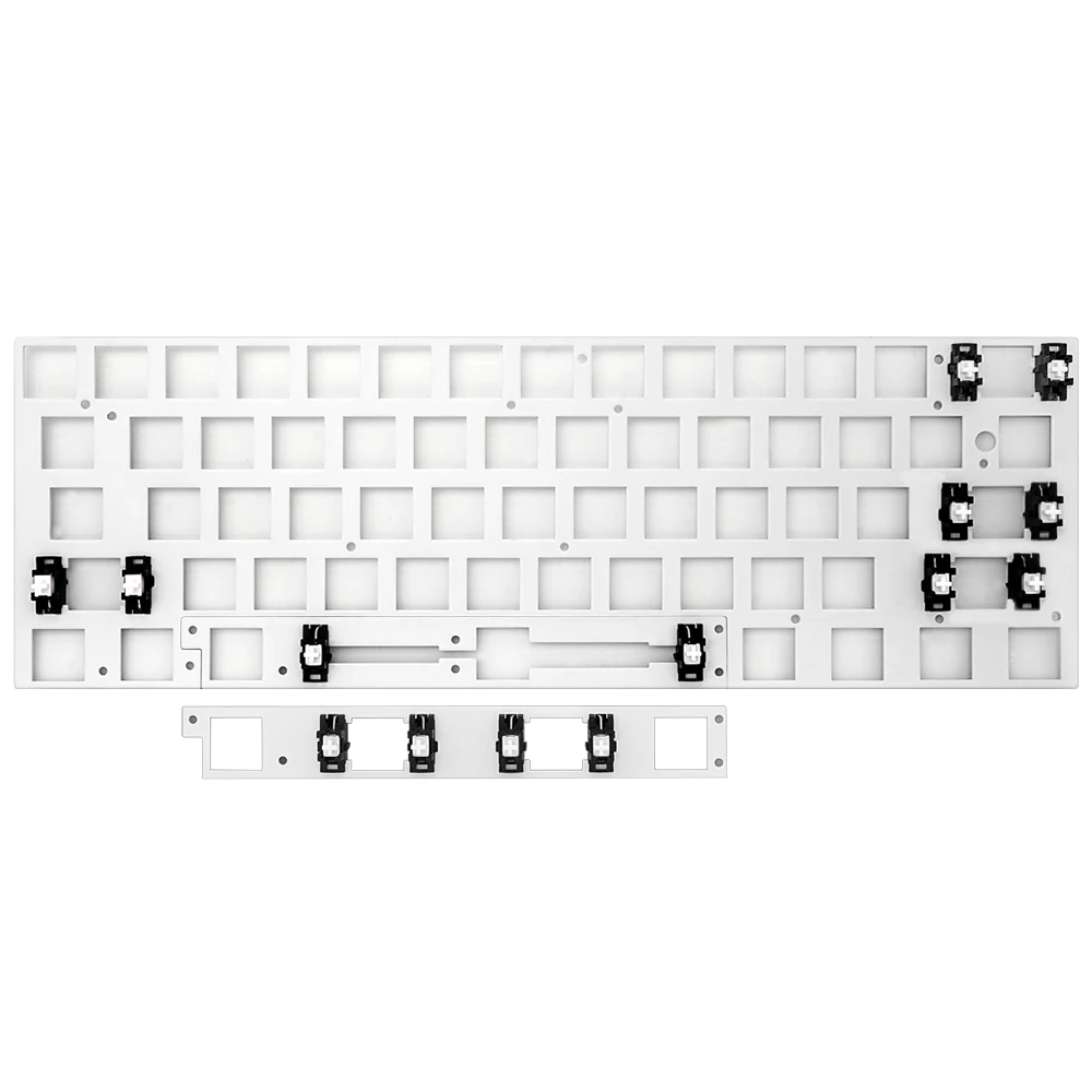 Kit de Teclado com Fio Personalizado Compatível com Bluetooth Modo Duplo Montagem Pcb Swappable 60 Rgb Gk61x Gk61xs - Imagem 2