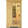 Sauna, Indoor 1 Person Hemlock Wood Dry Sauna Digital Controler Bluetooth Player, 5 Heating Panels, Home Far Infrared Sauna Room 1