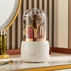 Multifunctional 360° Rotating Makeup Brushes Holder Portable Desktop Cosmetic Organizer For Makeup Artist-Dark Green Durable 4