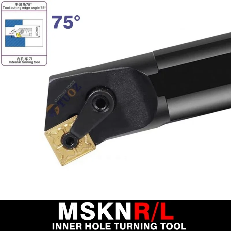 

S16Q-MSKNR12 S16Q-MSKNL12 S20R-MSKNR12 S20R-MSKNL12 S25S-MSKNR12 S25S-MSKNL12 16-25mm 75° MSKNR MSKNL CNC Internal Turning Tools