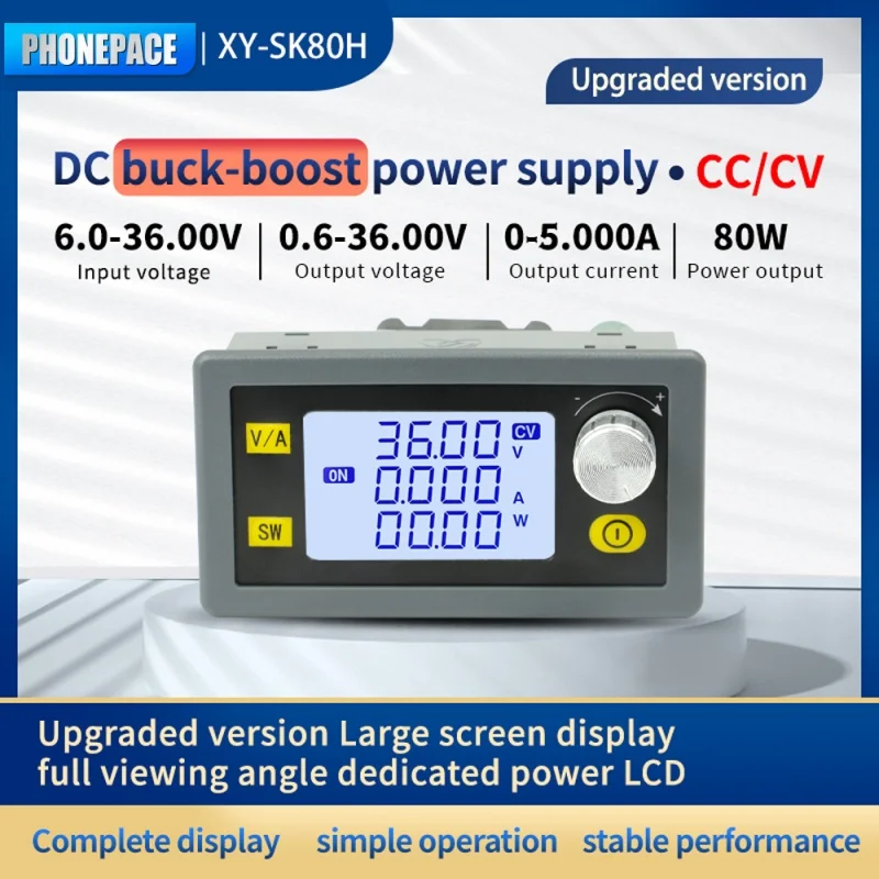 SK80H 80W CNC DC 벅 부스트 컨버터 6-36V 가변 전압 전류 레귤레이..