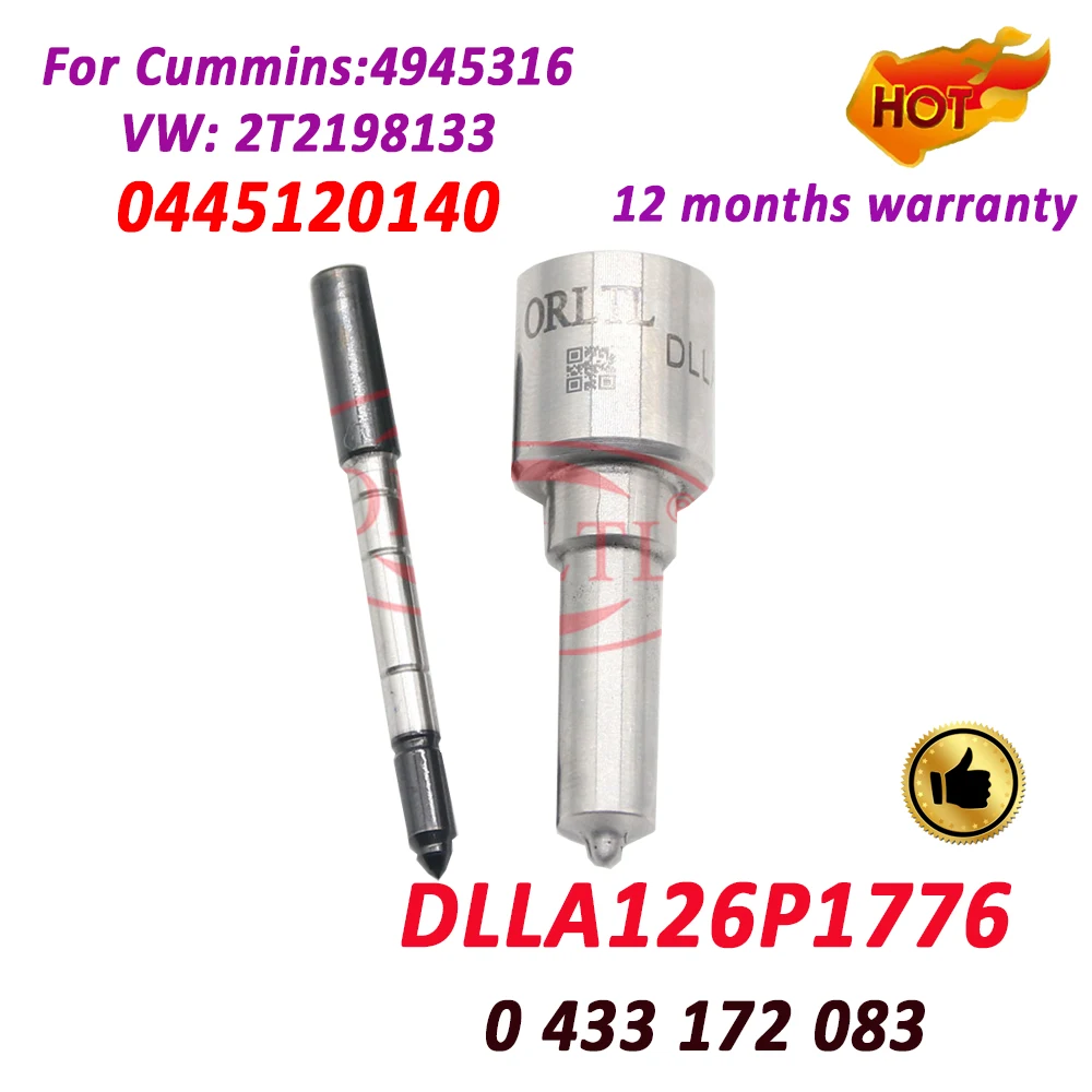 

ORLTL 0445120140 Fuel Nozzle DLLA126P1776 0433172083 Diesel INJECTOR DLLA 126 P 1776 For Cummins 4945316 0986435544 VW 2T2198133