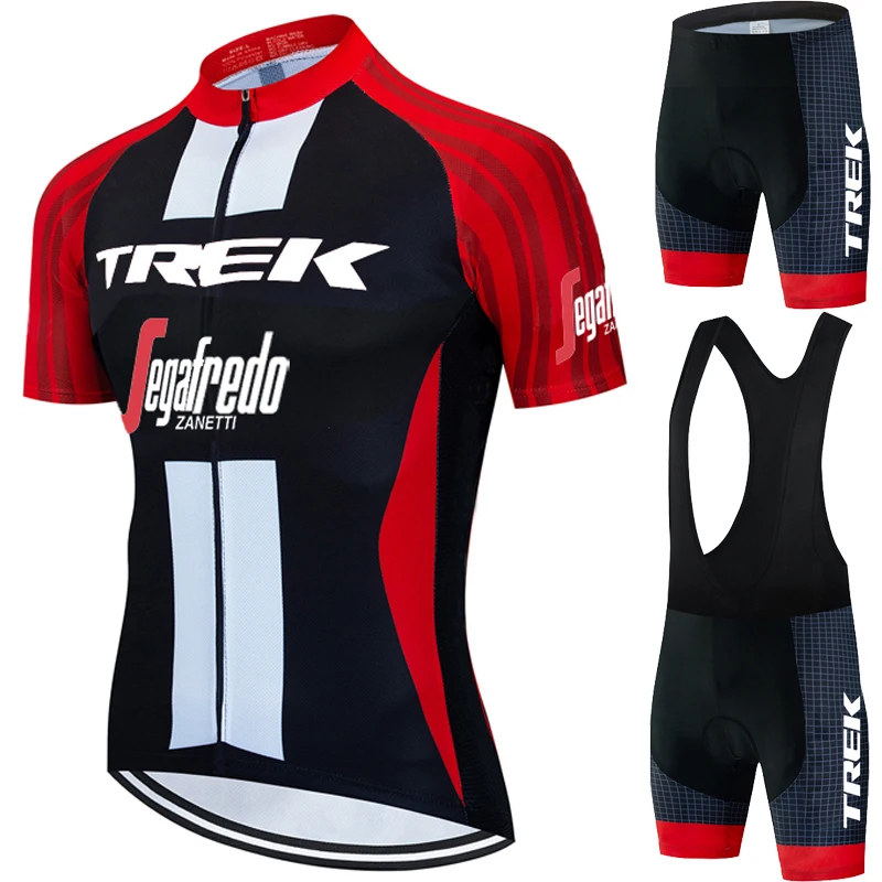 

TREK Men Cycling Summer Clothing Men's Pants Gel Clothes Man 2024 Sports Set Team Jersey Road Bike Uniform Mallot Blouse Pro Bib
