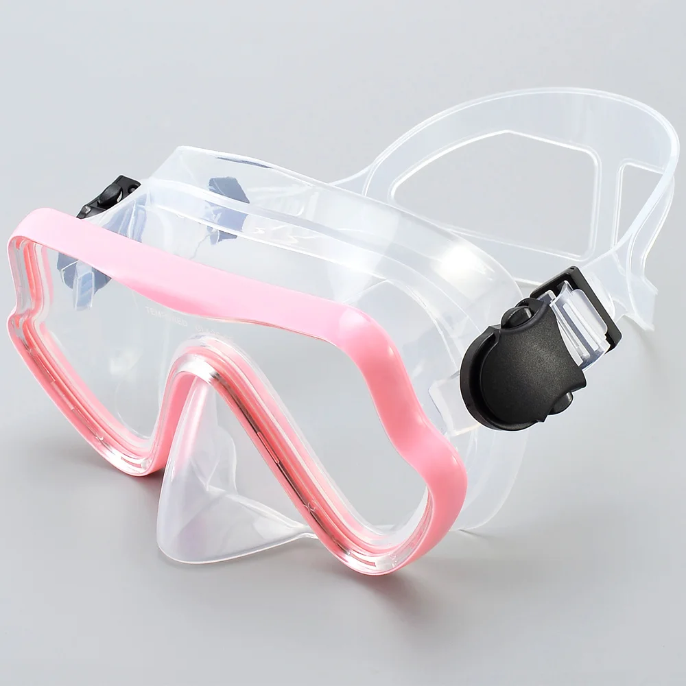 Swimming Goggles Diving Mask Swimming Goggles Scuba Snorkel Silicone Skirt Tempered Glass Panoramic HD For Adult Youth Anti-Fog with Nose Cover