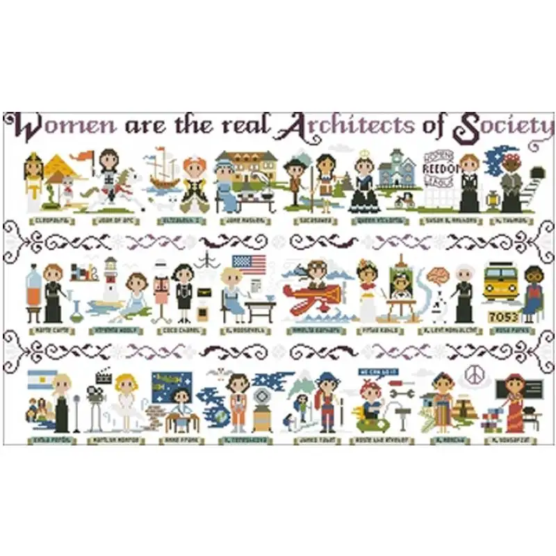 

Social architect patterns Counted Cross Stitch 11CT 14CT 18CT DIY Chinese Cross Stitch Kit Embroidery Needlework Sets