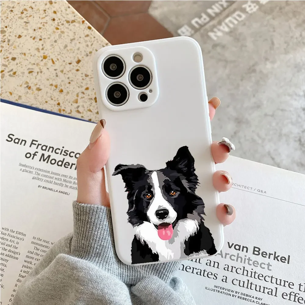 Adorable French Bulldog Poodle Border Collie Silicone Phone Case Cover