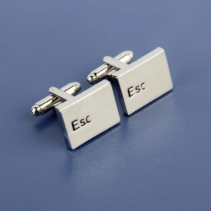 

Computer Design Esc & Ctrl Keyboard Cufflinks for Men Alloy Material Silver Color Cuff Links Wholesale Jewelry