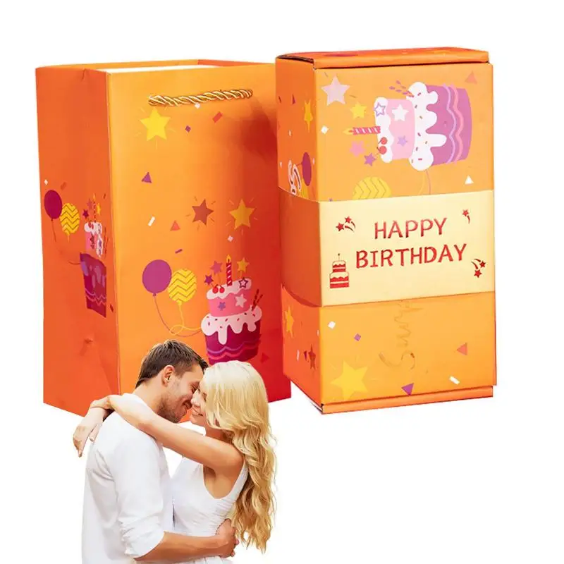 

DIY Exploding Surprise Gift Box Assembled Handmade Box Gift Box For Christmas Memory Anniversary Valentine's Day Gifts