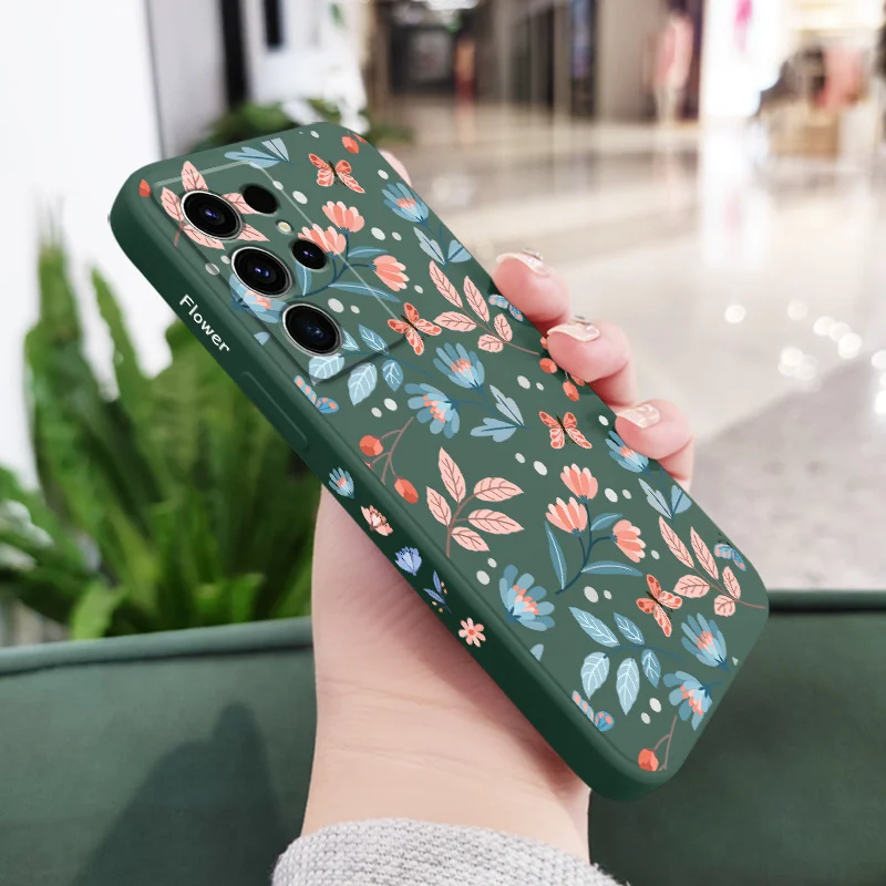 Graceful Flowers Silicone Phone Case Cover