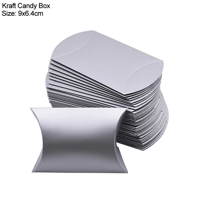 10/20/30Pcs Pillow Candy Box Kraft Paper Christmas Gift Packaging Boxes Candy Bags Wedding Favors Birthday Party Decorations Style6