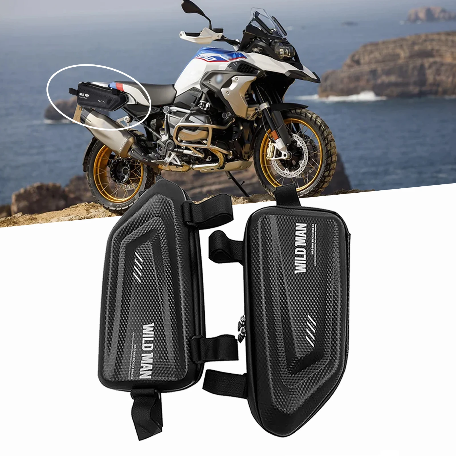 FOR M1300GS M 1300 GS motorcycle modified side bag waterproof triangle side bag hard shell bag Accessories_voghion.com