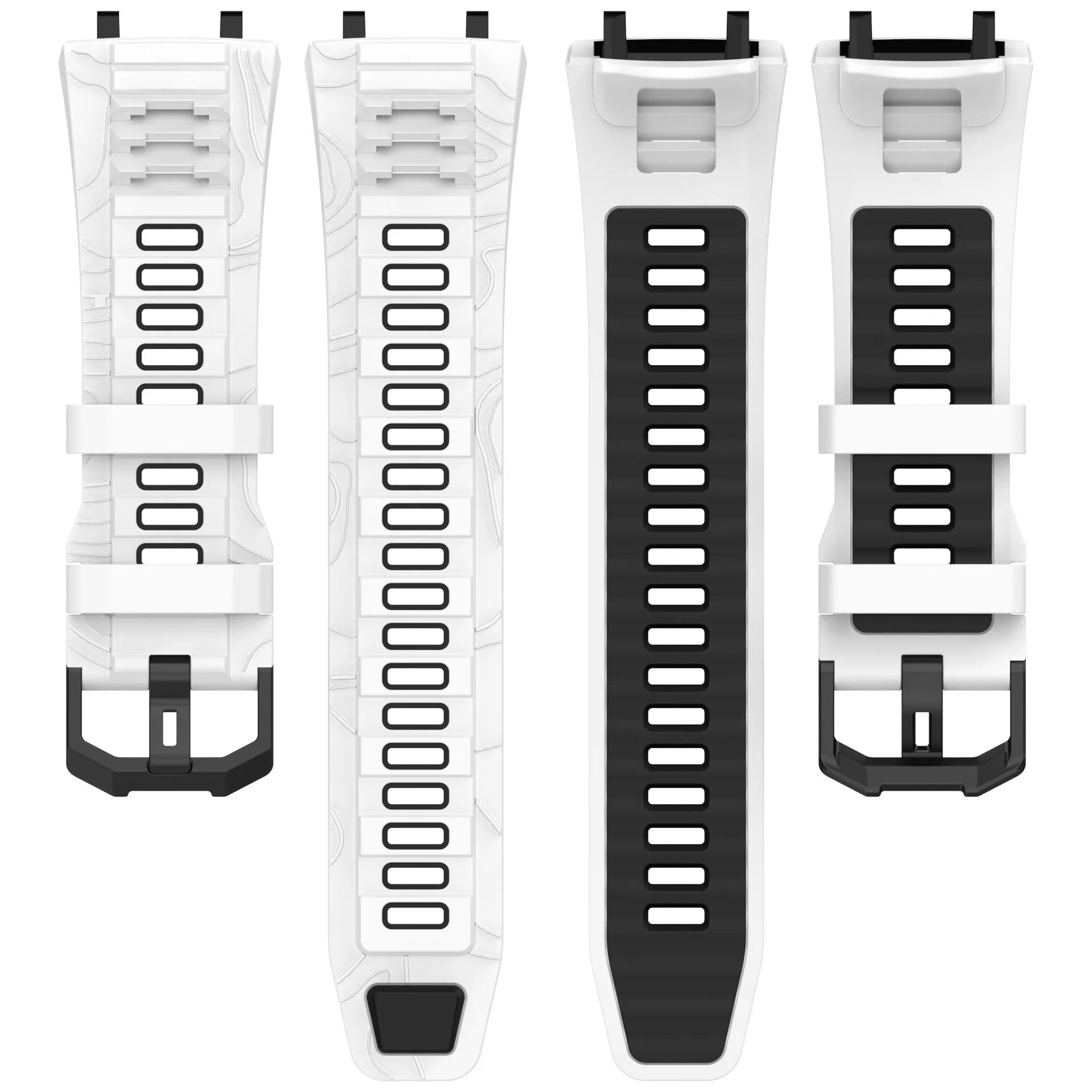 Premium Dual-Tone Silicone Smartwatch Strap - Compatible with Popular Smartwatch Models