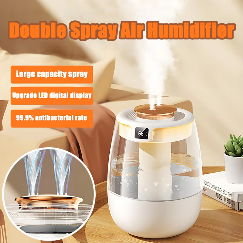 Air Humidifier 1300ML Aroma Humidifier Double Spray Port Essential Oil Diffuser With Light USB Water Humidifier For Home Office