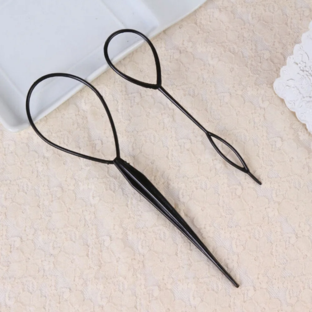 8pcs Plastic Tail Hair Braid Ponytail Styling Maker Clip Tool Hair Styling Accessories (Mixed Color)