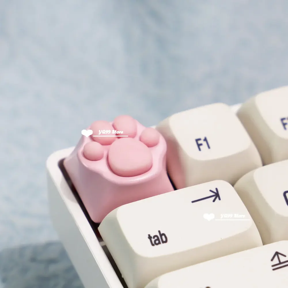 Cat Claw Key Cap Jogos Cat Paw Faça Você Mesmo Key Cap para Teclado Mecânico Urso Garras Soft Feel Silicone Backlit Liga de Alumínio Keycaps - Imagem 3