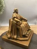 Famous historical Mongolian figure Genghis Khan Statue Bronze Carved 15cm 3