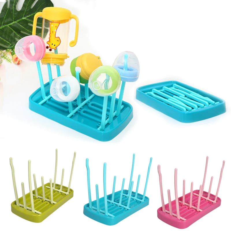 Bottle Drying Rack Baby Bottle Drying Rack Feeding Bottle Drying Rack Bottle Dry Rack Baby Bottle Drain Drying Racks Blue Pink Baby Cleaning Dryer Drainer Storage Drying Rack