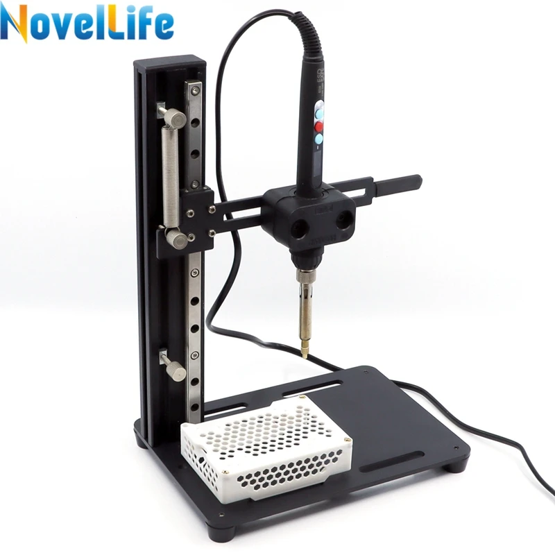 Vertical Heat Set Insert Tool Pressing Machine Hot Melt Brass Knurled Nut Embedded Insertion Soldering Iron for 3D Printed Parts