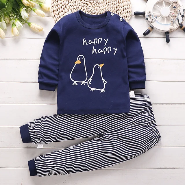 Moda Pijamas De Nenes Pijamas De Otoño Para Niñas Y Niños, Tops De