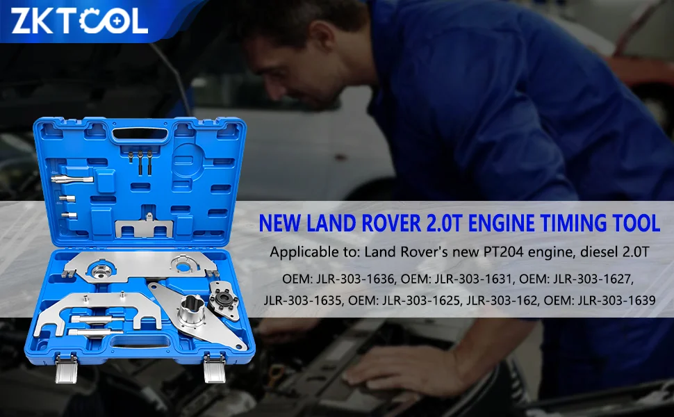 Motornockenwellen-Zeitverriegelungswerkzeug, passend für Land Rover 2.0T Discovery Sport Evoque Jaguar XE XF-Motor, JLR-303-1636 – Detail 1