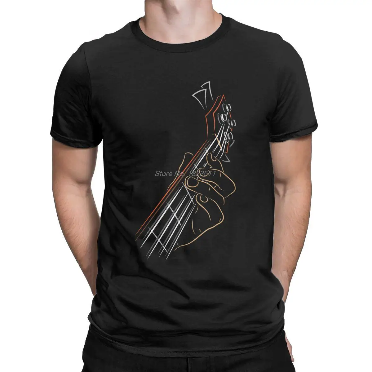 Humorous Active Bass Guitar Rock Music T-Shirt Men O-neck Cotton T Shirt Short Sleeve Tees Tops Harajuku Streetwear