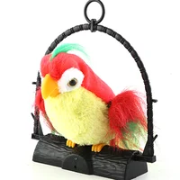 Talking Parrot Repeats What You Say Electronic Sound Record Macaw Parrot Talking Plush Stuffed for Kids Learning 2