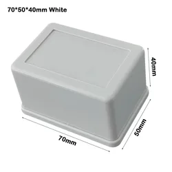 Universal Waterproof ABS Plastic Enclosure Box - Durable Storage Case for Electronics and Instruments (White/Black) (70 - 50 - 40mm White)